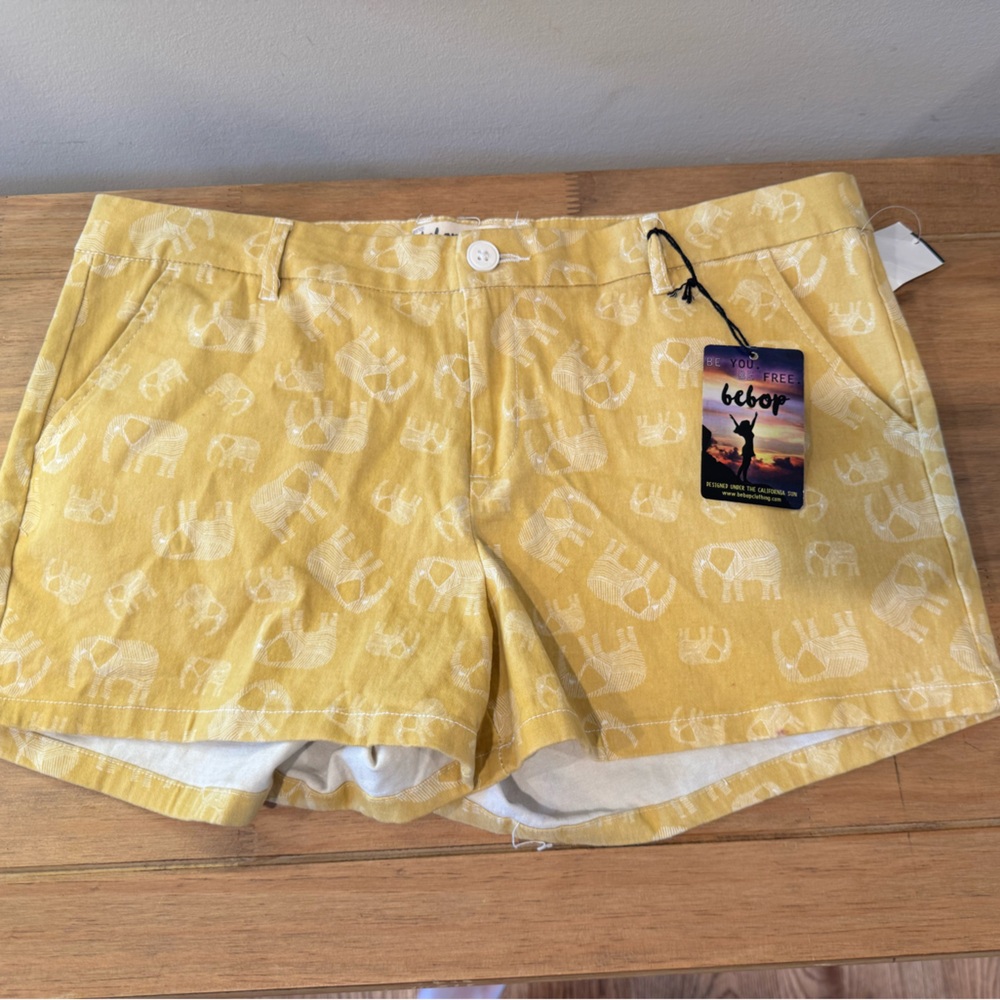 BeBop Mustard Geometric Print Pants